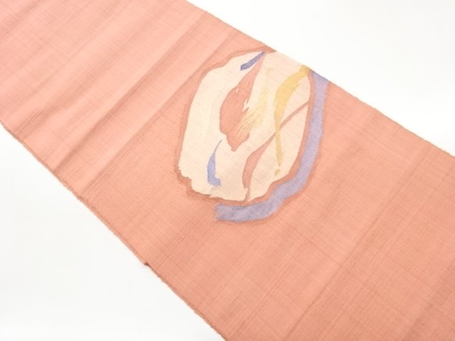 JAPANESE KIMONO / NAGOYA OBI / TSUMUGI / WOVEN ABSTRACT PATTERN 